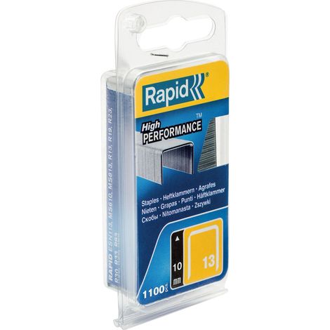 Rapid 40109521 No. 13 Graffe a Filo fine 10 mm, Zincati, 10mm