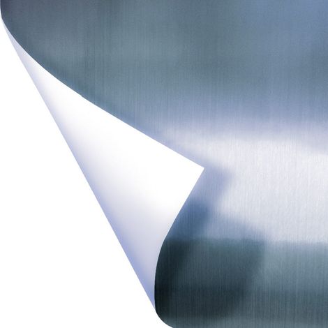 ARGENTO SPAZZOLATO - Pellicola Metallizzata adesiva - 122cm di base - Misura: 122x100 cm (1/2)