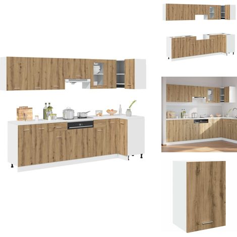 Ensemble d'armoires de cuisine 11 pcs chêne artisanal - Ensemble D'armoires De Cuisine - Ensemble D'armoires De Cuisine - Ensemble D'armoires - Armoire De Cuisine (1/5)