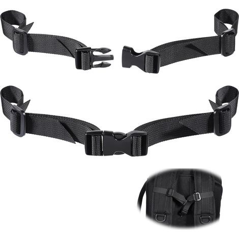 Lot de 2 sangles pectorales universelles, sangle sternale réglable, harnais thoracique avec boucle à dégagement rapide pour sécuriser la ceinture, accessoires de sac à dos (1/5)