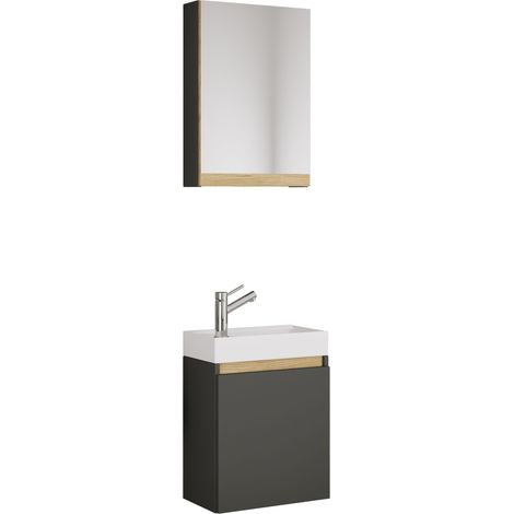 Armario de baño, inodoro de invitados, lavabo, Cosila 113x41x22 - VCM