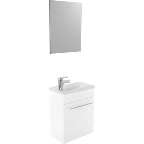 ONDEE - NINO Lavabo esquinero - 44cm - lacado - Entregado en kit - blanco (1/4)