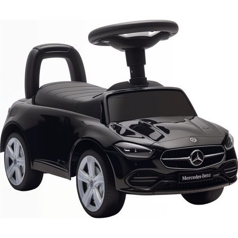 Voiture électrique Mercedes-Benz pour enfants avec klaxon et espace de rangement, 65 x 28 x 39 cm, noire (1/5)