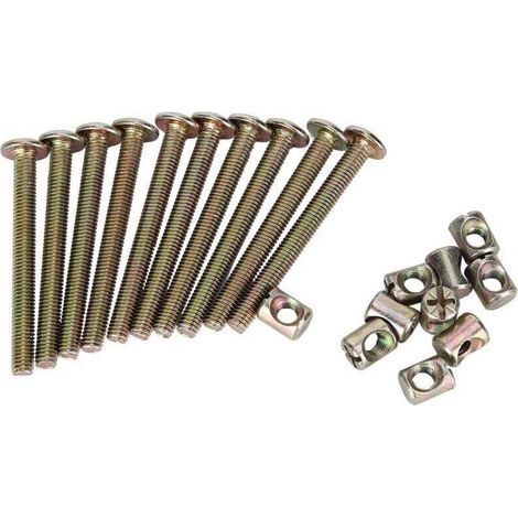 Boulon de Meubles M6, vis tte hexagonale tte Creuse crous pour chaises de Lits superposs pour Berceau(60mm) A (1/4)