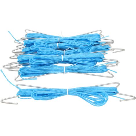 Lot de 10 supports à tomates en fer pour plantes grimpantes de jardin, avec 10 mètres de ficelle pour empêcher les tomates de se pincer ou de tomber (bleu). (1/5)