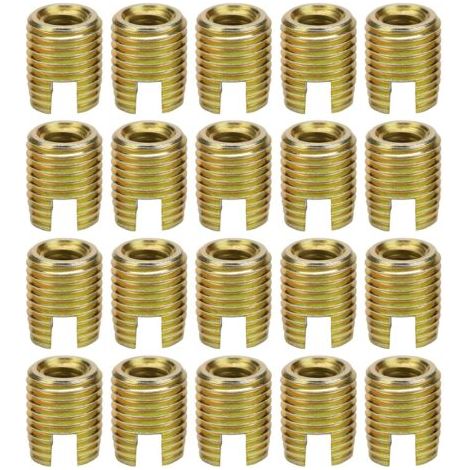 QORVA-Kit de réparation de vis autotaraudeuses en acier au carbone 302 (20 pièces, M8 x 1,25 mm, M12 x 1,5 mm, 15 mm)