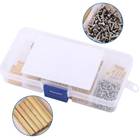 Kit de 270 isolateurs à double tuyau moletés M2 avec coffret à vis (type B) (1/5)