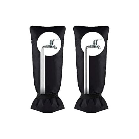 Housse de robinet, protection hivernale pour robinet extérieur (2 pièces), housse de robinet confortable et étanche, protège votre (1/5)