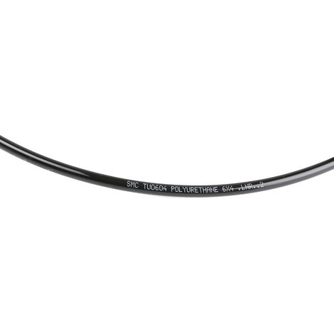 Tuyau à air comprimé SMC, 6mm x 4mm x 20m Noir en PUR ( Prix pour 1 )