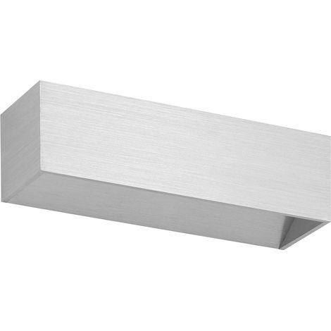 Aplique de pared RETT mediano doble emisión Aluminio cepillado LED SMD 8 W 790 lm 3000 K CRI80 (1/5)