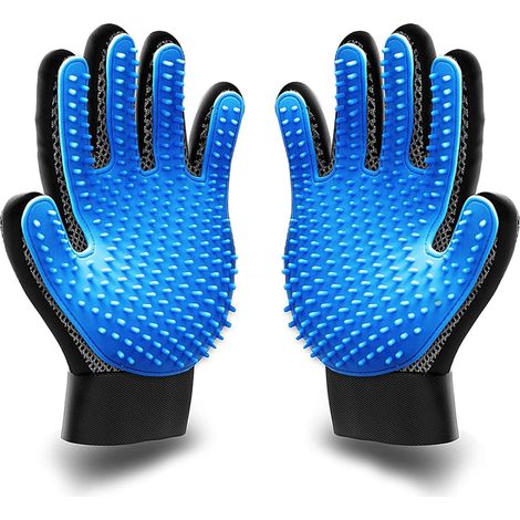 1 paire de gants de toilettage pour animaux, gants de peignage pour animaux, gants d'épilation de qualité supérieure avec 260 picots pour un nettoyage facile, conviennent à tous les animaux à fourrure