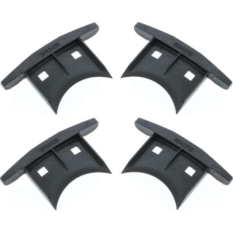 Cyclingcolors – Lot de 4 embouts de guidage pour volet roulant en PVC noir – Maintien treuil pour lame alu 42 x 8mm – Coulisse pour ouverture et fermeture