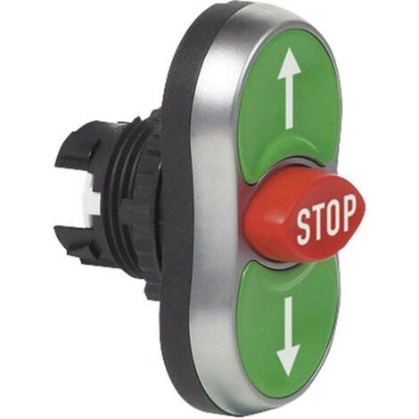 BACO BA223987 L61BA22 Bouton-poussoir triple touche collerette plastique, chromé vert, rouge, vert 1 pc(s) D79382 (1/5)