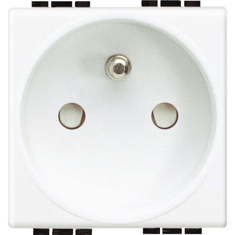 Basis 2P + T Livinglight Französische Standardschraubverbindung Weiß 2 Module N4142