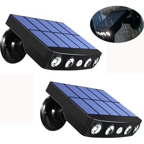 lampes solaires LED avec détecteur de mouvement appliques de jardin éclairage de clôture pour murs et rues 2 (1/5)