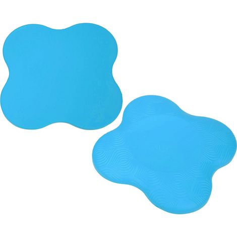Lot de 2 tapis de yoga antidérapants double face pour genoux et coudes, en PU, pour l'entraînement et l'exercice (bleu).