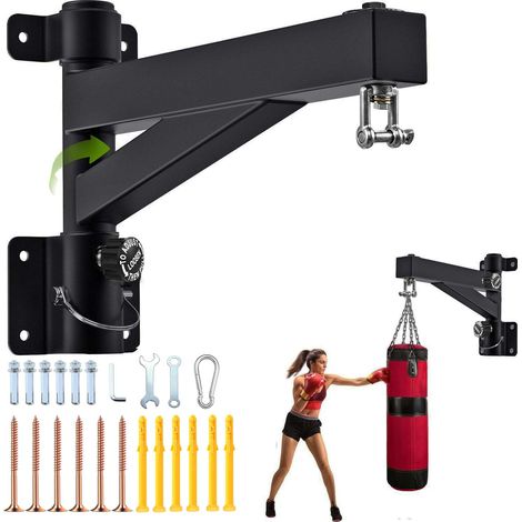 Support de Sac de Frappe, Fixation Murale Suspendu de Sac Lourd Accroche Suspension pour Exercice de Boxe MMA Mua Thai de Gym/Domicile