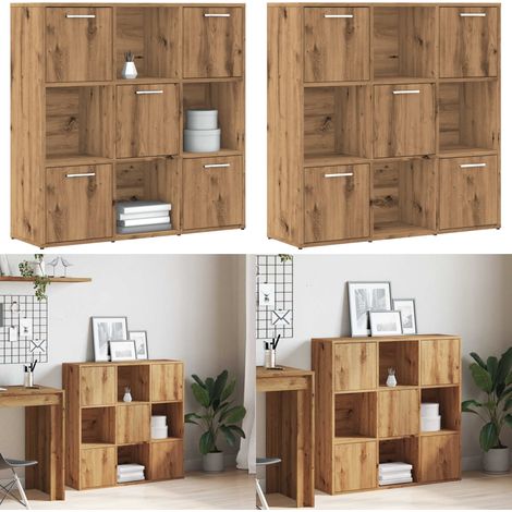vidaXL Bücherregal Artisan-Eiche 90x28x90 cm Holzwerkstoff (1/5)