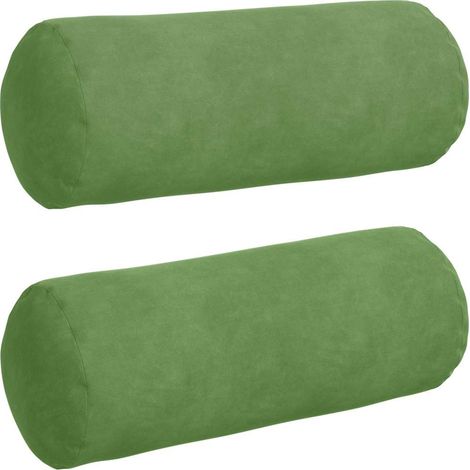 Maison Exclusive - Bolsterkissen 2 Stück Hellgrün Ø 15 x 40 cm Co