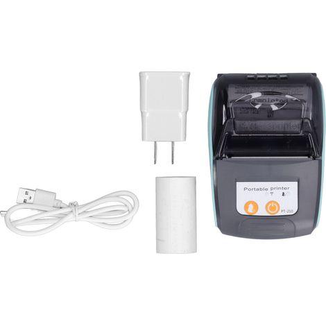 Imprimante thermique Bluetooth 58mm, étiqueteuse portable rechargeable 100-240V, usage domestique et entrepôt (1/5)