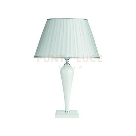 LUMETTO RAVEL BIANCO E CROMO ATTACCO E27 1 LUCE H.39+24CM