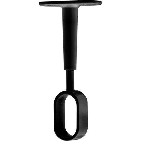 Supporto centrale regolabile per tubo armadio 30x15 ovale, zama nera