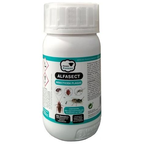 Insecticida FLOWER Zoosan Alfasect para Uso Ganadero 250ml
