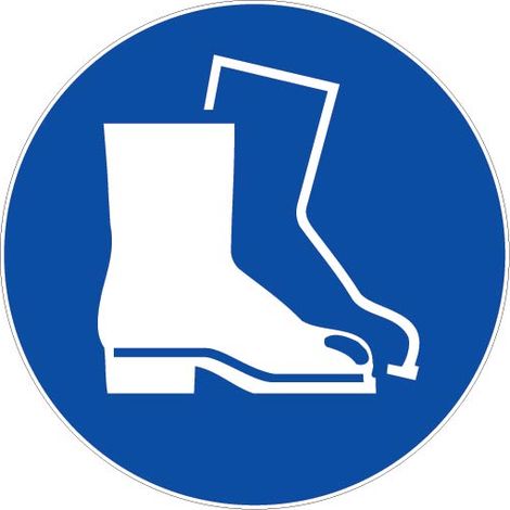 Panneau Chaussures de sécurité obligatoires - Rigide Ø180mm - 4041292