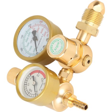 Débitmètre CO2 pour Soudage MIG TIG avec Manomètre, Régulateur de Gaz Professionnel, Entrée G5/8" Sortie 1/4" (1/5)