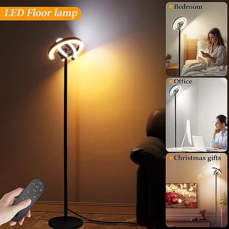 Lampe sur Pied LED Rotative pour Extérieur et Intérieur, 7 Niveaux de Luminosité avec Télécommande (1/5)
