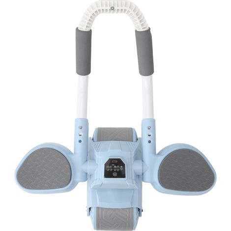 Roue abdominale fitness antiretour automatique antidérapante rechargeable chronomètre d’aide à la planche bleu pour hommes femmes (1/5)