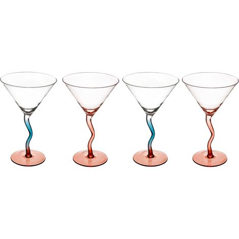 Lot de 4 Verres à Cocktail "Homy" 30cl Orange (1/4)
