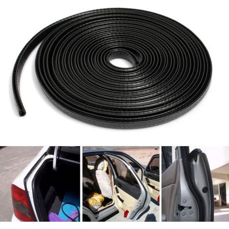 Bande Caoutchouc - 4 m x 10 mm x 7 mm - Joint Étanchéité Porte Voiture - Protection Bord Métallique - 1 Pièce