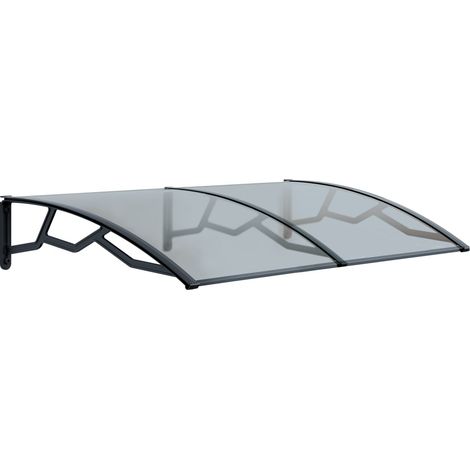 Auvent de Porte d'Entrée et fenêtre 100 x 145 cm - Polycarbonate Anti UV Marquise d'entrée Bras Polypropylène Art Plast