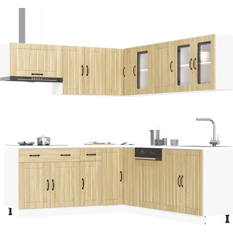 11-tlg. Küchenschrank-Set Lucca Sonoma-Eiche Holzwerkstoff