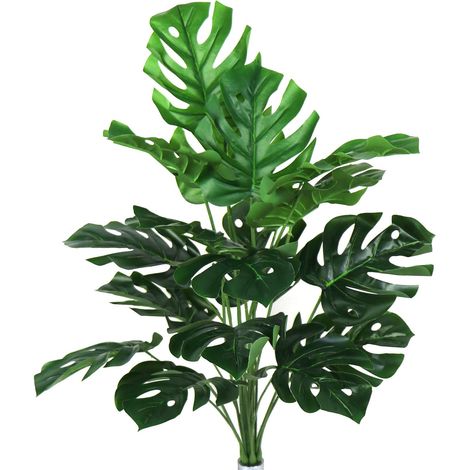 Plante Artificielle - 74 Cm - Feuillage Tropical - Tige Flexible En Fil De Fer Et Polyester - Pour Intérieur Et Extérieur - 1 Pièce (1/5)