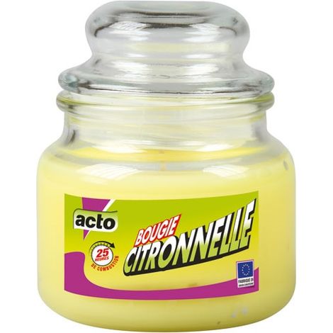Bougie Citronnelle Acto Répulsif Moustiques Naturel, Longue Durée - Acto (1/4)