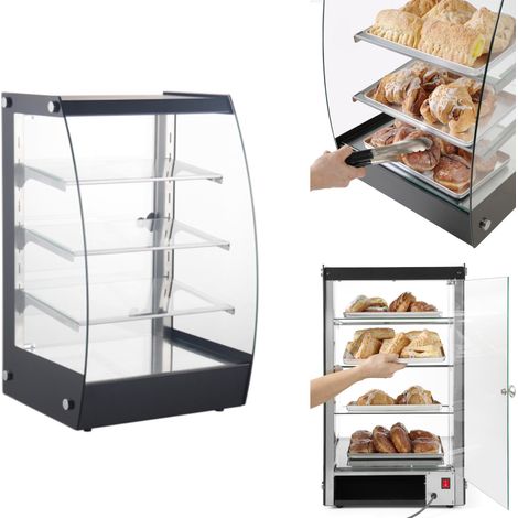 Vitrine libre-service neutre pour présentation et service de plats, LED, largeur 415 mm (1/5)