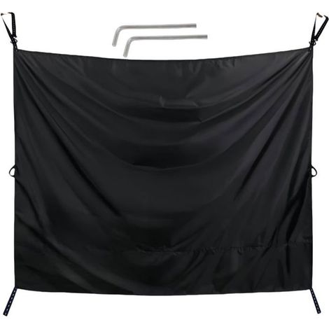 Rideau de douche arrière pour camping-cars, avec crochets magnétiques, unisexe. (1/5)