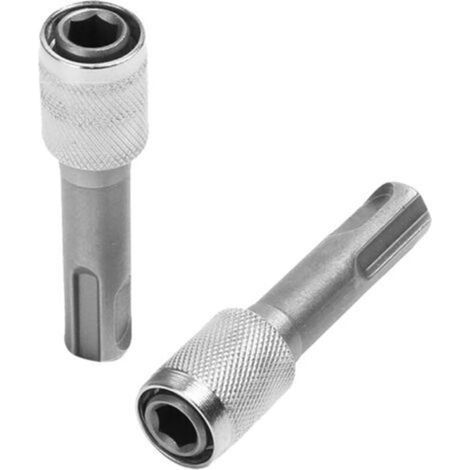 2 Pièces Adaptateur Porte Embout SDS Plus 6,35mm (1/4'') D'outil Rapide Convertisseur Adaptateur Tige Hexagonale Foret Support Convertisseur Set pour Perceuse à Percussion (1/4)