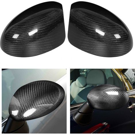 Modification pour Mini Cooper R53 JCW (2002-2006) : coque de rétroviseur en fibre de carbone (sans trous).