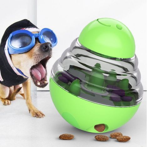 Jouets à mordre pour chien Distributeur de nourriture interactif et intelligent Balle à renverser Fournitures pour animaux de compagnie