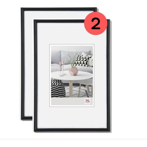 Cadre photo noir 15 x 20 cm double pack, cadre en plastique Galeria KB520HD (1/5)