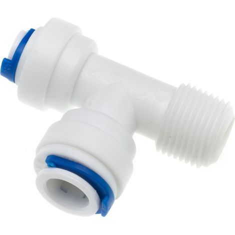 Connettore a T Fast 1/4” F – Fast 3/8” F - Filetto 3/8” F STI