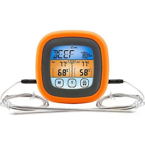 Thermomètre alimentaire numérique - Écran tactile, double aiguille, écran couleur - TS-6601-2 (1/2)