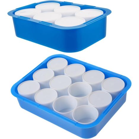 2pièces Palette de Peinture Aquarelle Plateau de Mélange Compartimenté Boîte Vide pour Artistes Portable et Pratique pour Intérieur et Extérieur (1/5)