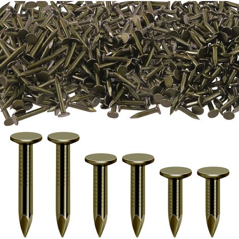 Lot de 400 clous de toiture - 20 mm, 25 mm, 30 mm - En feutre bitumé - Pour feutre, réparation de toit, tuiles en asphalte (1/5)