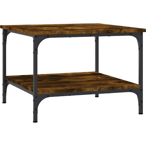Maison Exclusive - Couchtisch Räuchereiche 55x55x40 cm Holzwerkst (1/5)