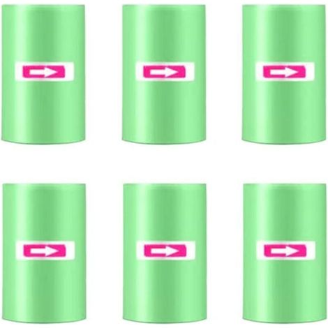 Lot de 6 x 15 Sacs Poubelle – Petit sac poubelle pour poubelle de voiture, indéchirable et étanche aux liquides, lot de 6 (1/4)