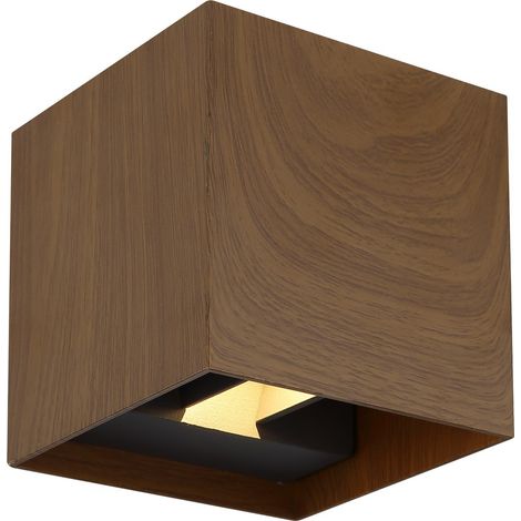 Globo Veronika Applique murale d'extérieur aspect bois foncé IP54 2 LED 3000 K